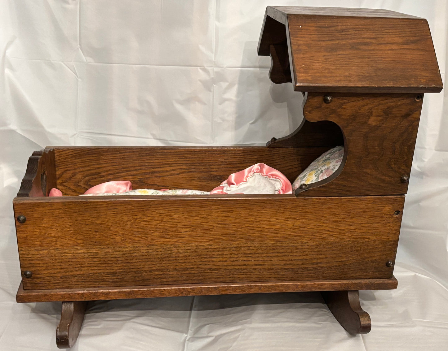 Vintage Solid Wood Doll Crandle