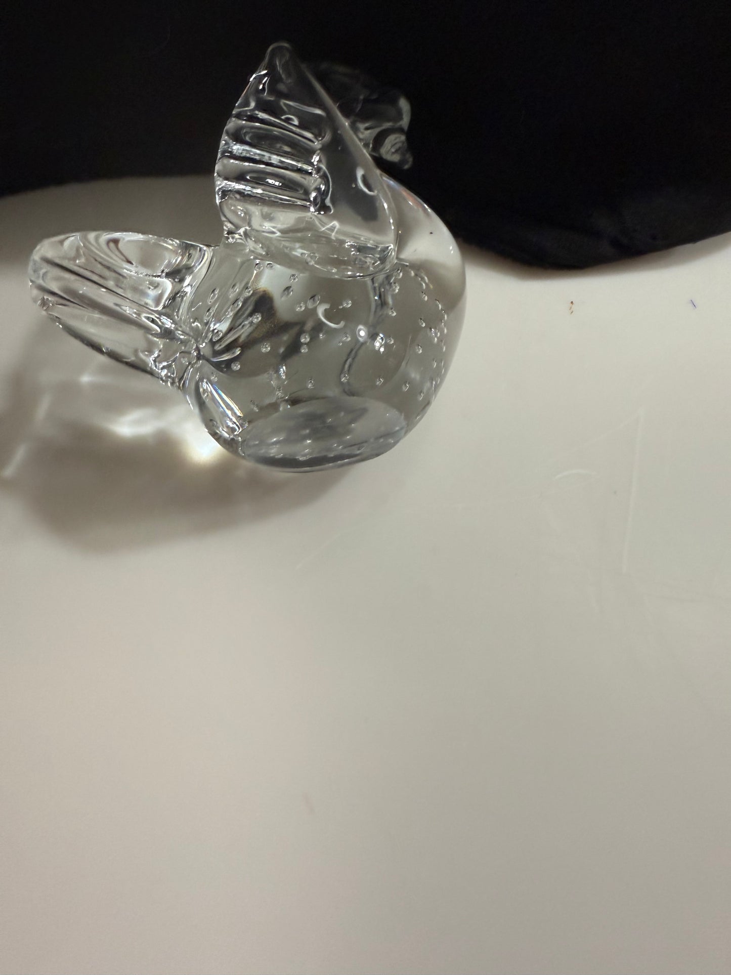 Vintage Handblown Glass Swan