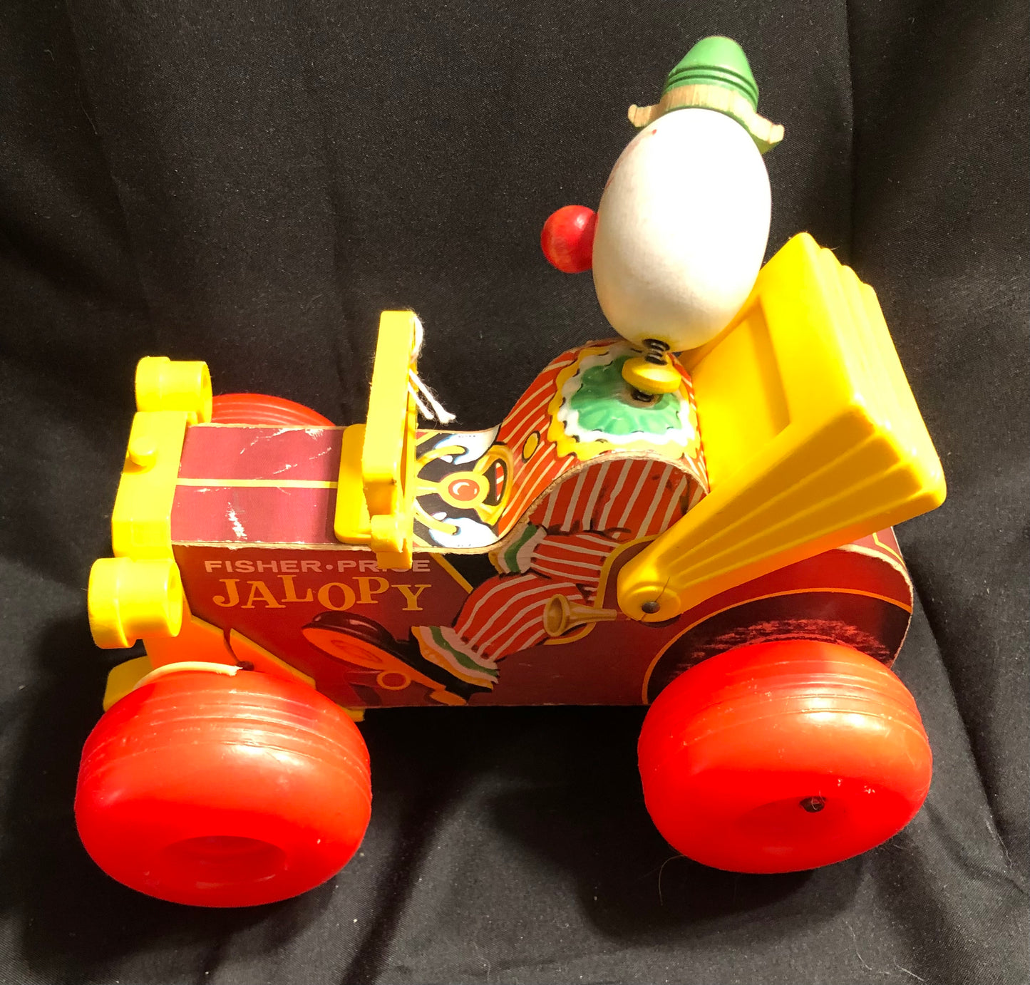 Vintage Fisher Price "Jalopy" Wooden Pull Toy