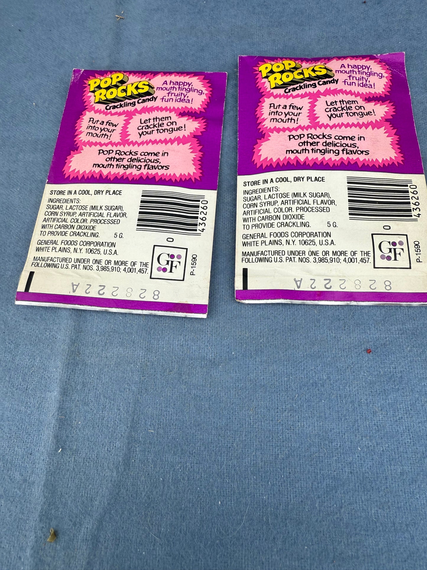 VINTAGE 1982 POP ROCKS CRACKLING CANDIES 2 PACKS