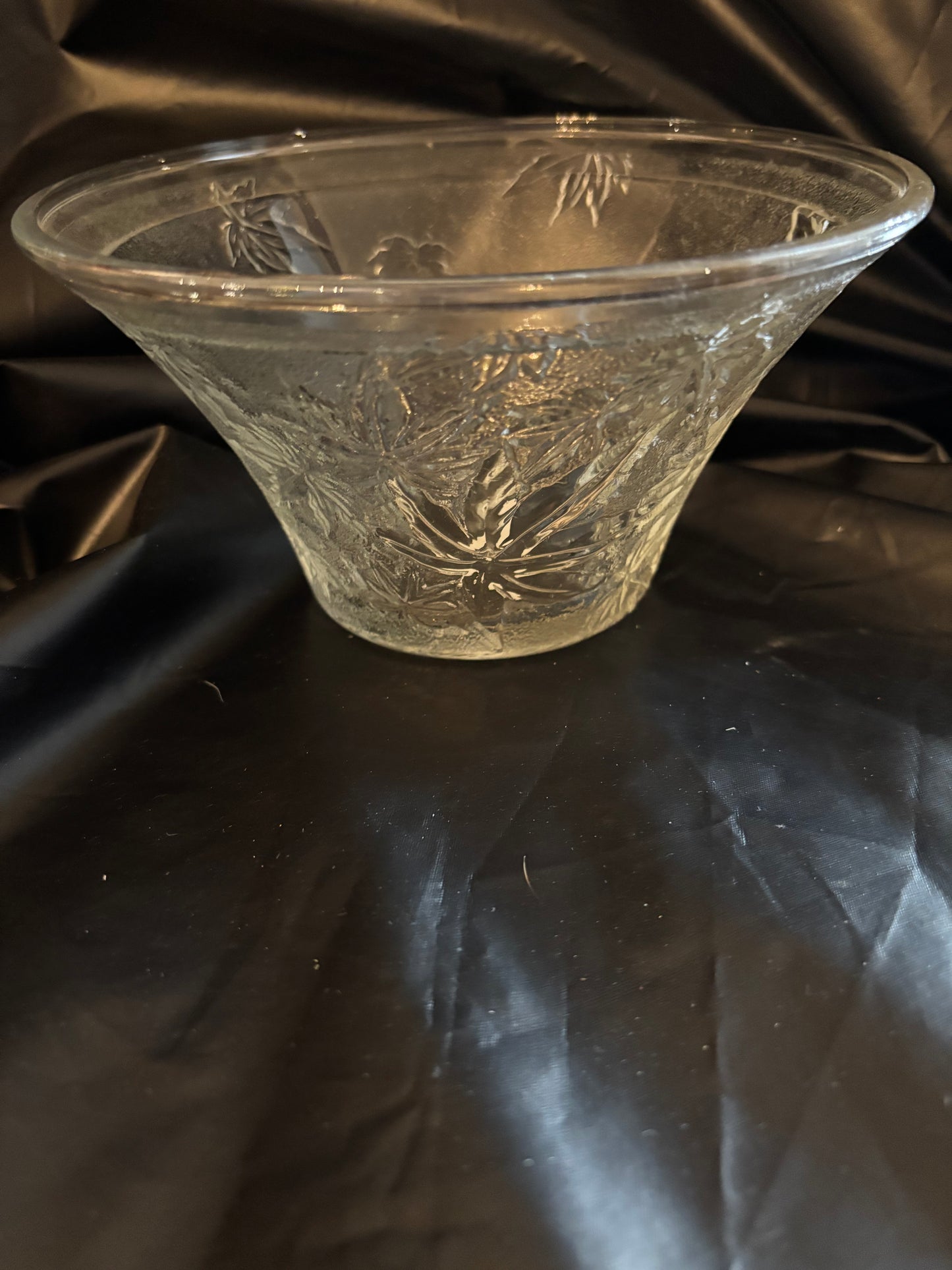 Vintage Clear Pressed Glass Bowl by KIG  Indonesia