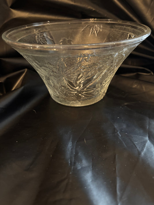 Vintage Clear Pressed Glass Bowl by KIG  Indonesia