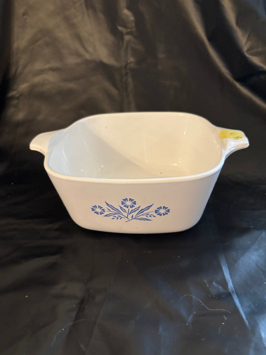 2.75 Cup Corningware Square Blue Cornflower Casserole Dish # P-43-B