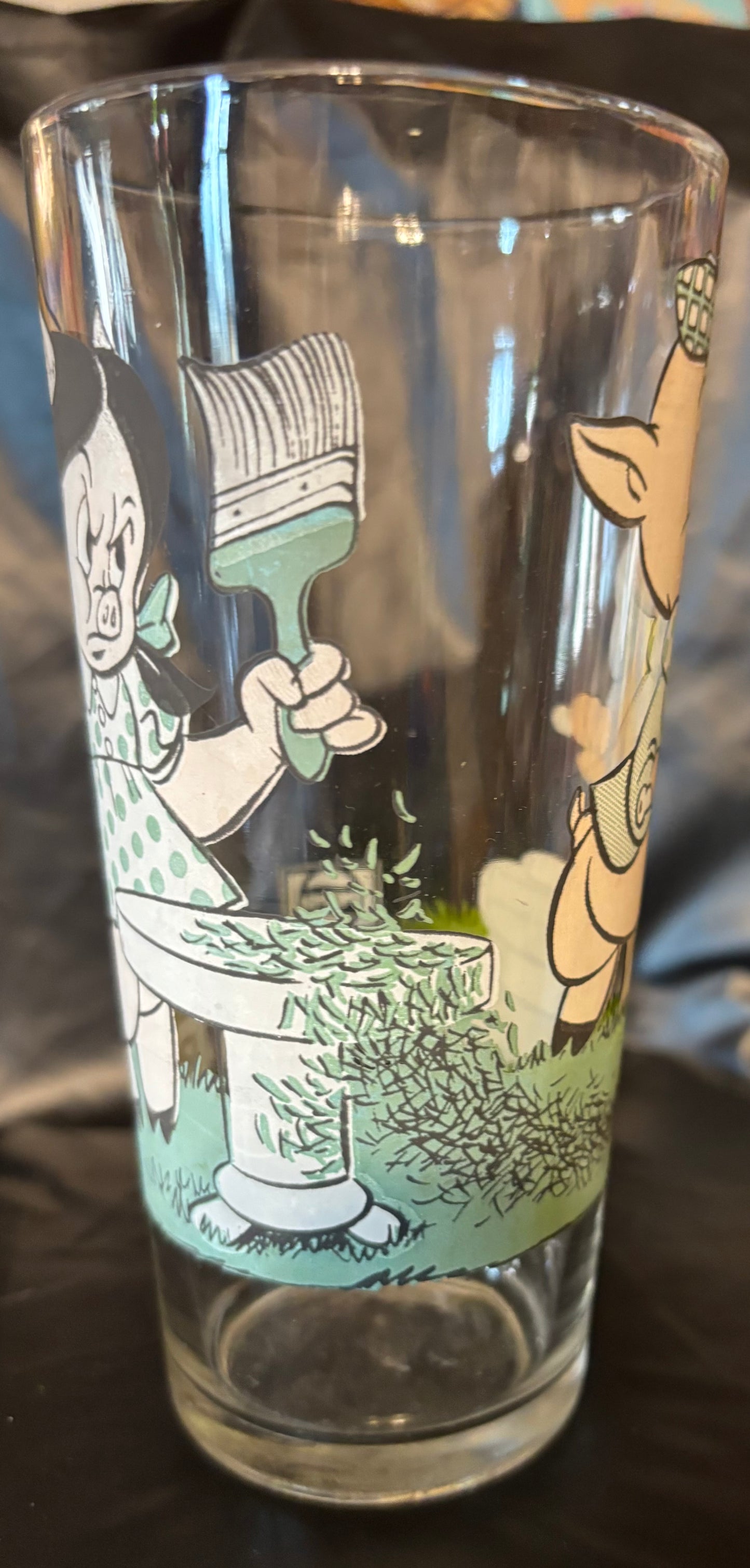 1973 Brockway Glass Looney Tunes -Petunia Ping and Porky Pig