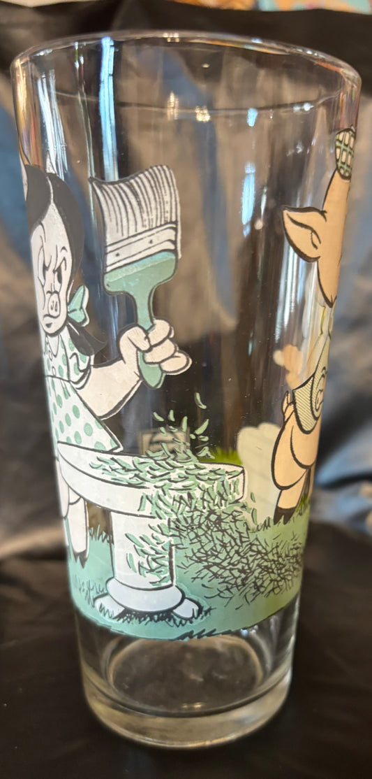1973 Brockway Glass Looney Tunes -Petunia Ping and Porky Pig
