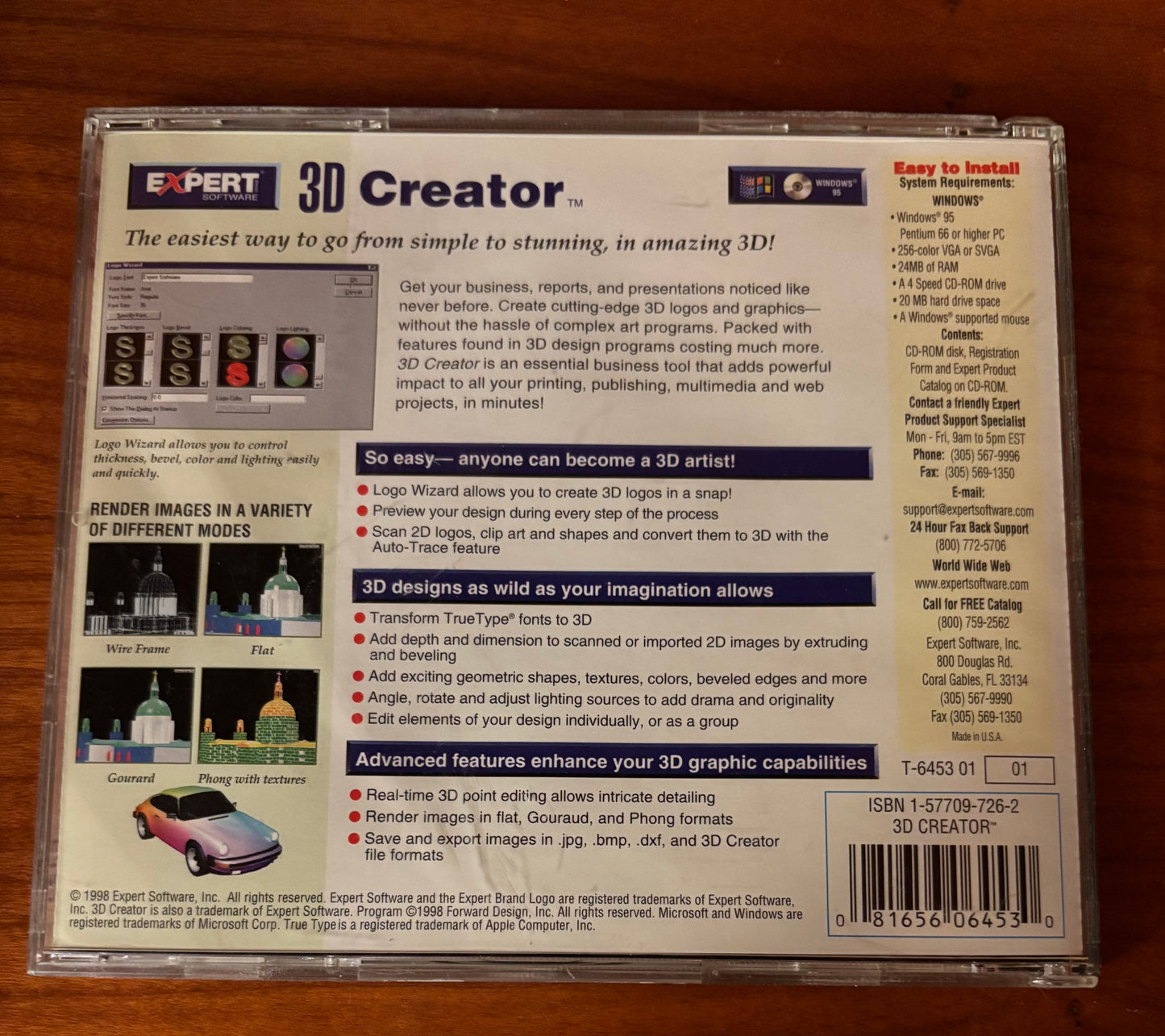 Vintage Expert 3D Cafe Creator CD ROM