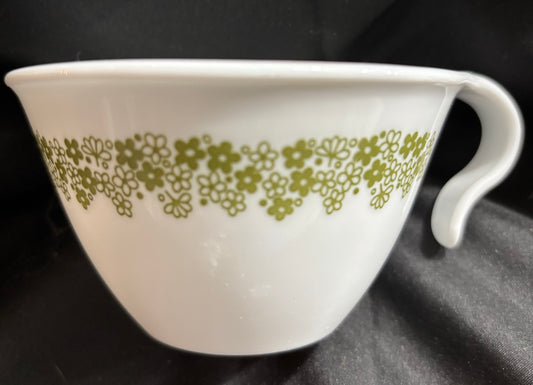 VINTAGE CORELLE COFFEE/TEA CUP "SPRING BLOSSOM GREEN" "AKA CRAZY DAISY"
