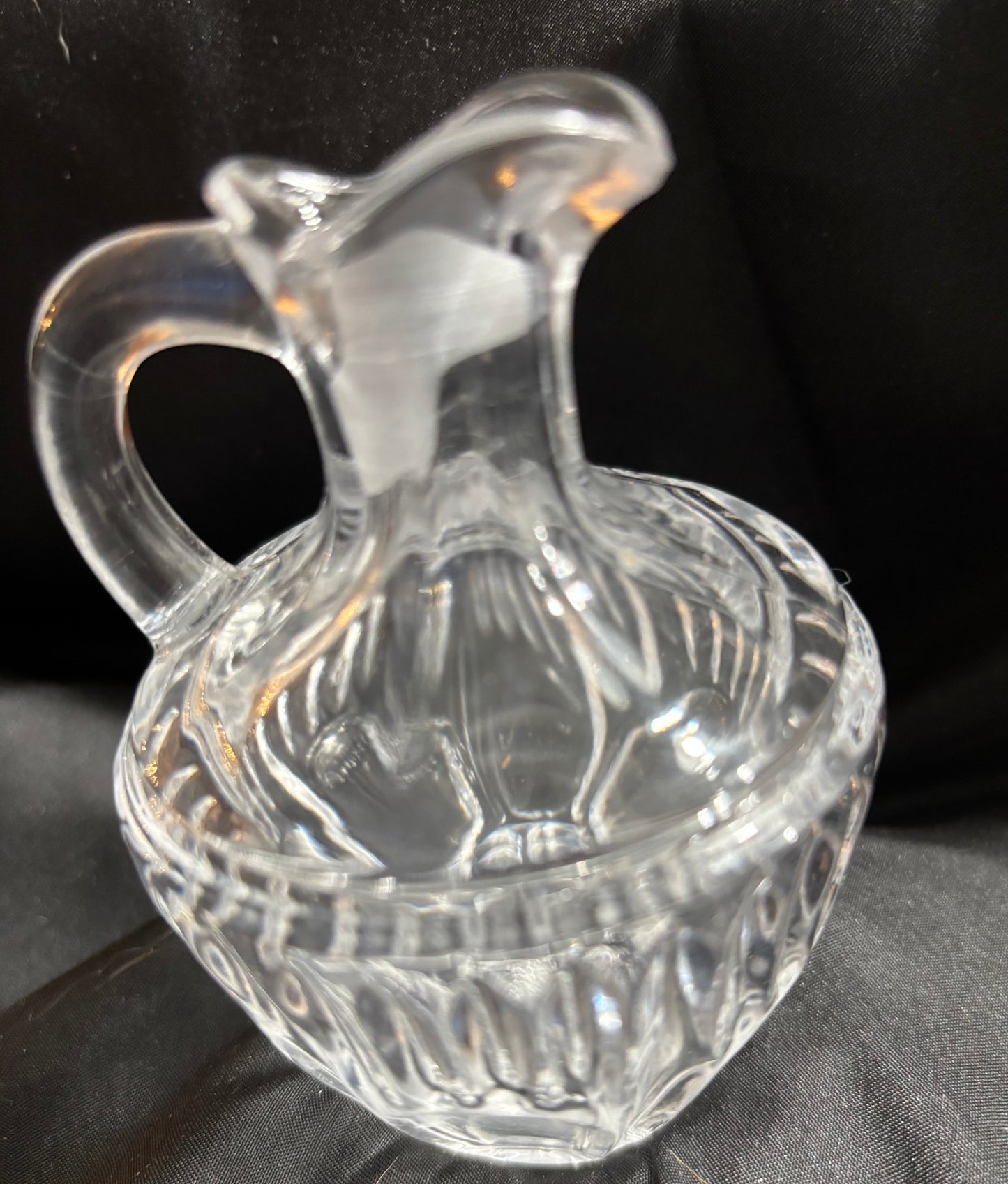 VINTAGE A. H. HEISEY GLASS CREAMER/SYRUP DISPENSER "NARROW FLUTE" AKA "COLONIAL" OR "FLAT PANELED #353"