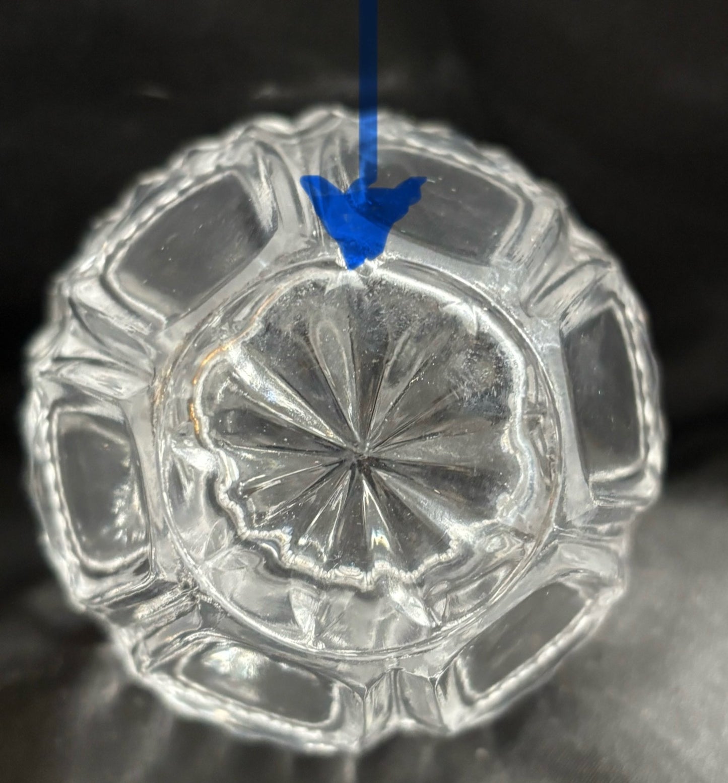 VINTAGE A. H. HEISEY GLASS CREAMER/SYRUP DISPENSER "NARROW FLUTE" AKA "COLONIAL" OR "FLAT PANELED #353"