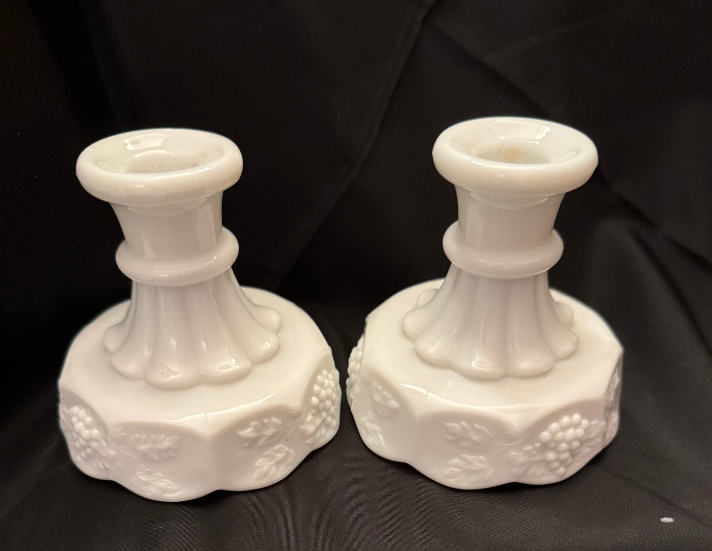 Vintage Westmoreland Milk Glass Candlestick Holders