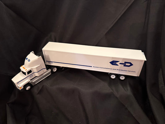 White Metal Eastern Consolidation and Distribution Services Tractor Trailer