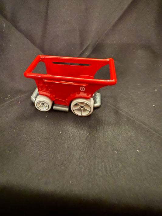HOT WHEELS RED DIE CAST TARGET AISLE DRIVER SHOPPING CART