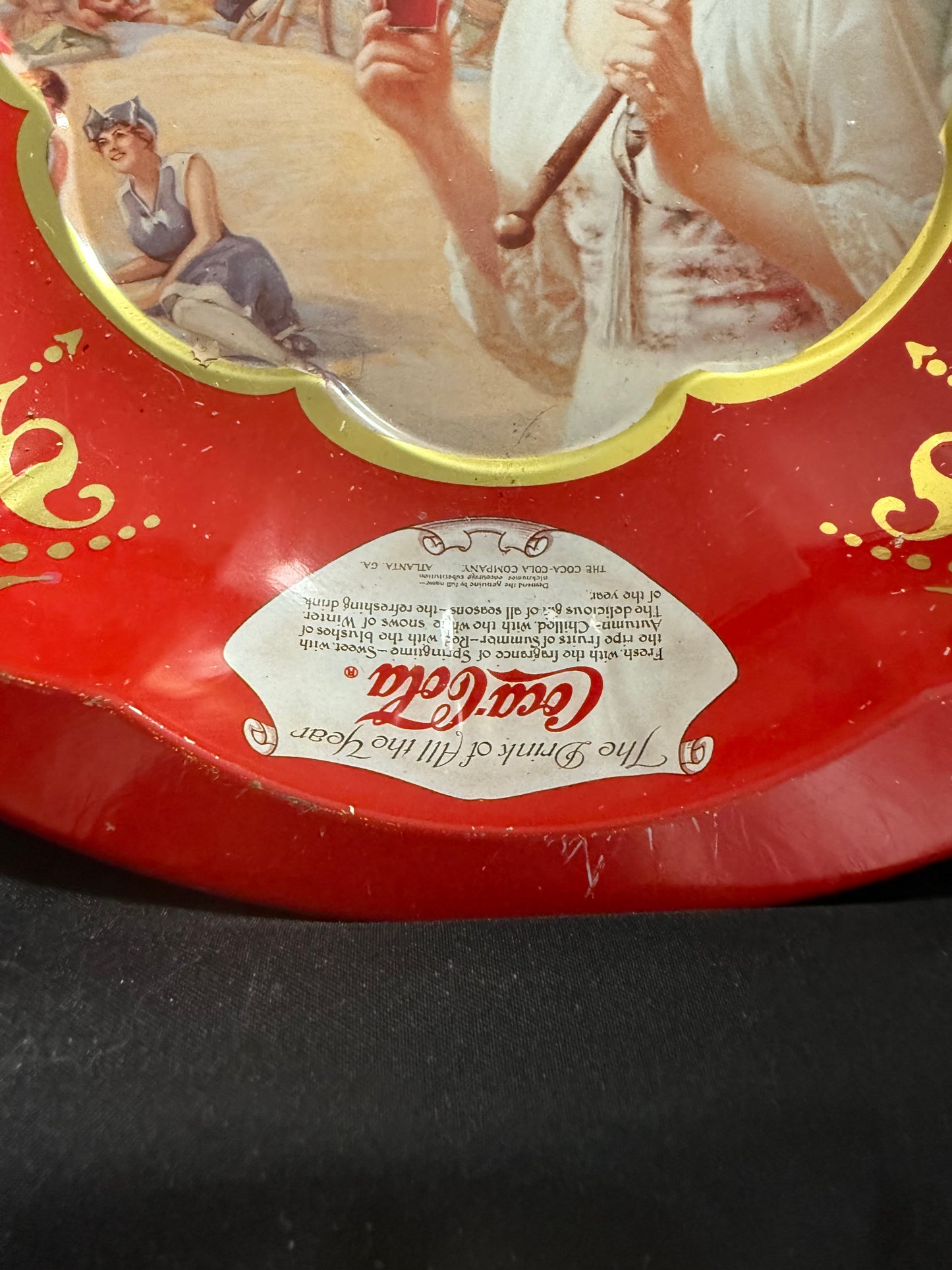 VINTAGE  COCA COLA TIN BOWL. REPRODUCTION