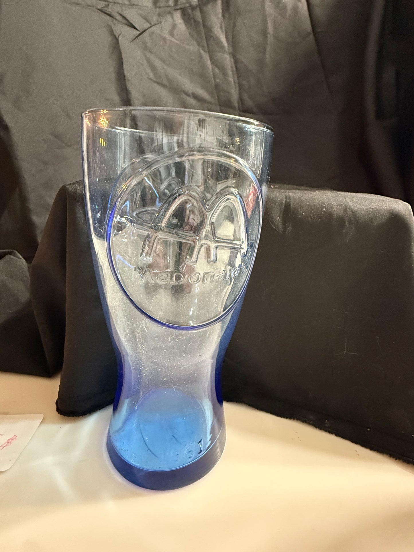 McDONALDS VINTAGE COBALT BLUE 1961 ARCHIE'S GLASS