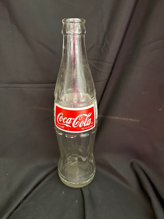 COCA COLA WHITE HOBBLE SKIRT GLASS BOTTLE 355 ML