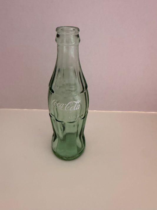 ICONIC GREEN CONTOURED GLASS COCA COLA GLASS BOTTLE FROM BANGLADESH (EMPTY)