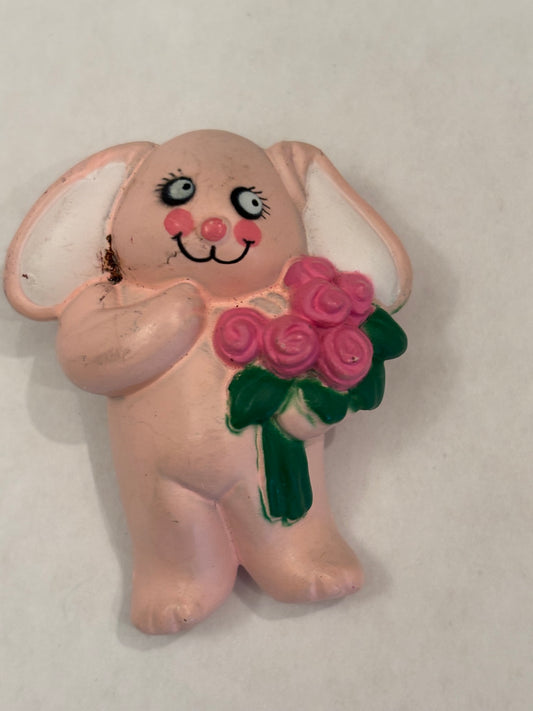 Vintage Easter Unilited Bunny Rabbit Brooch #4024
