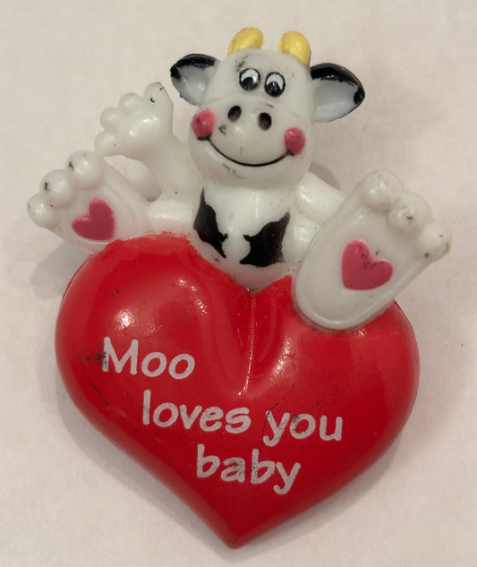 Vintage Easter Unlimited Smiling Cow with Heart